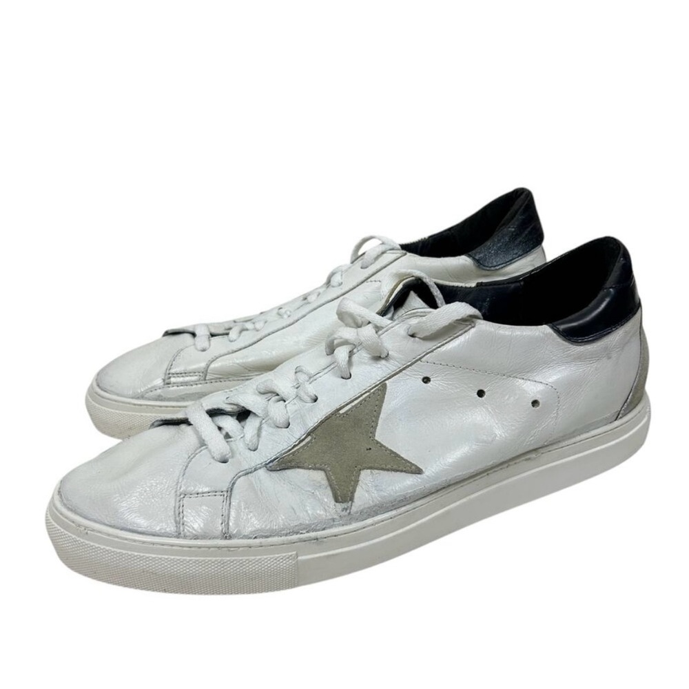 Golden Goose White and Gray Sneakers
